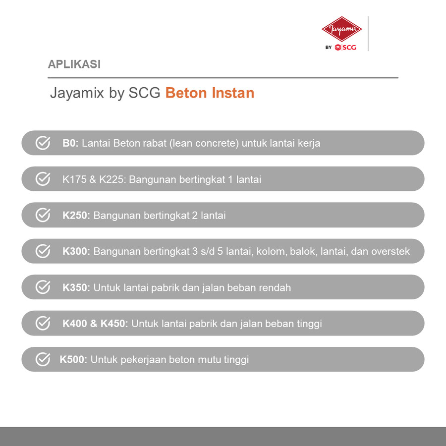 Jayamix by SCG Fast Track Beton Instan @24H Split [160 Sak]