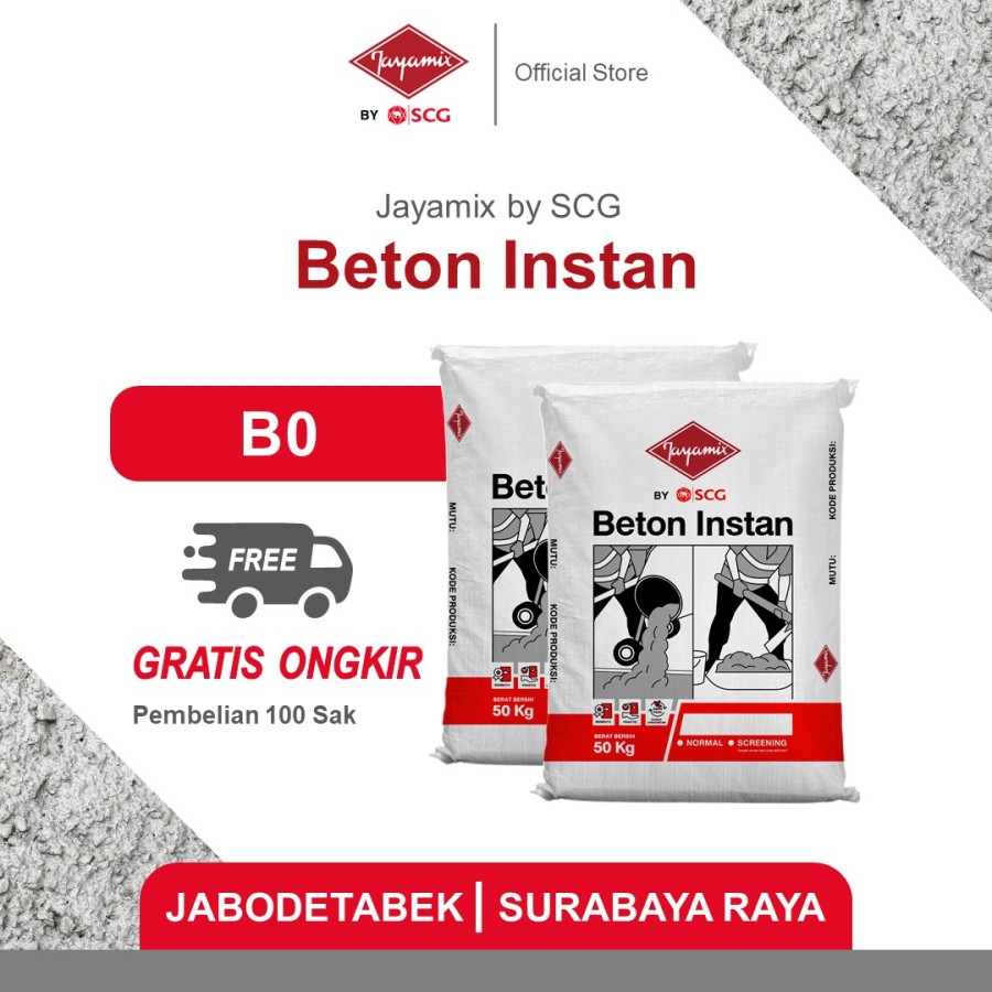 Jayamix by SCG Beton Instan K450 Free Ongkir [43 Sak]