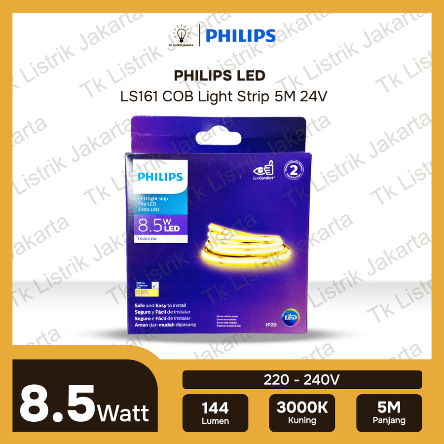 PHILIPS Led Strip COB LS161 5M 24V 8.5W/mtr - WW 3000K