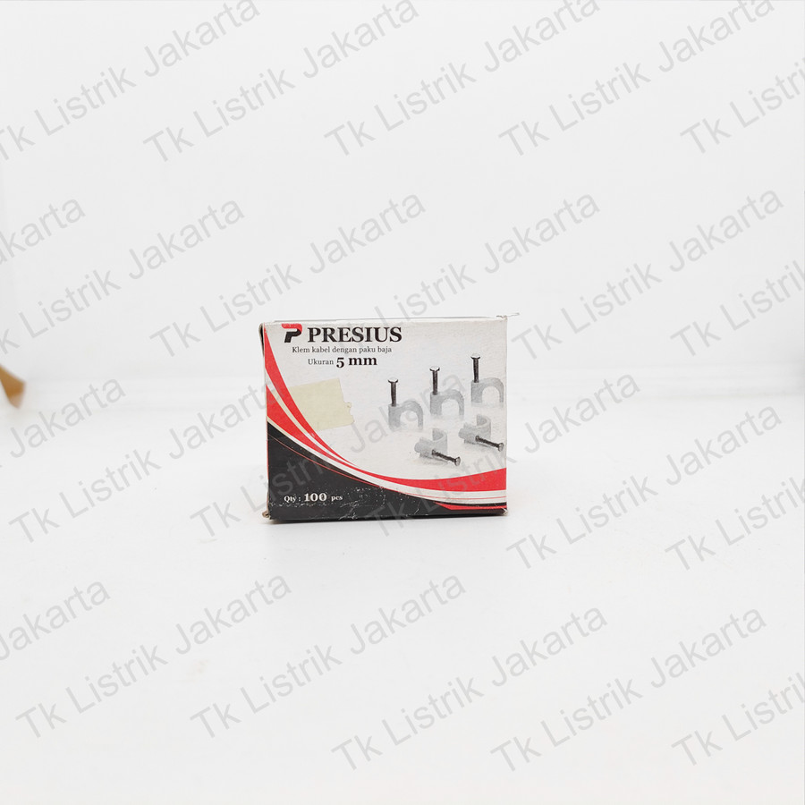 Klem Kabel Presius 5mm Paku Baja Beton Pack