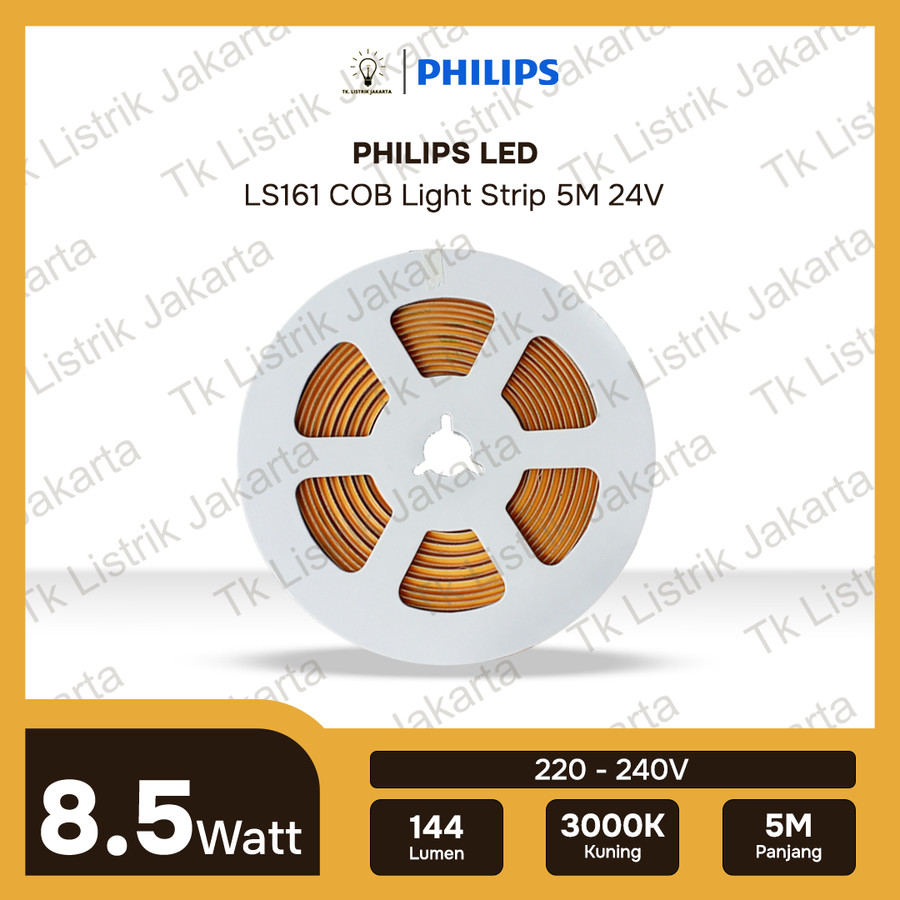 PHILIPS Led Strip COB LS161 5M 24V 8.5W/mtr - WW 3000K