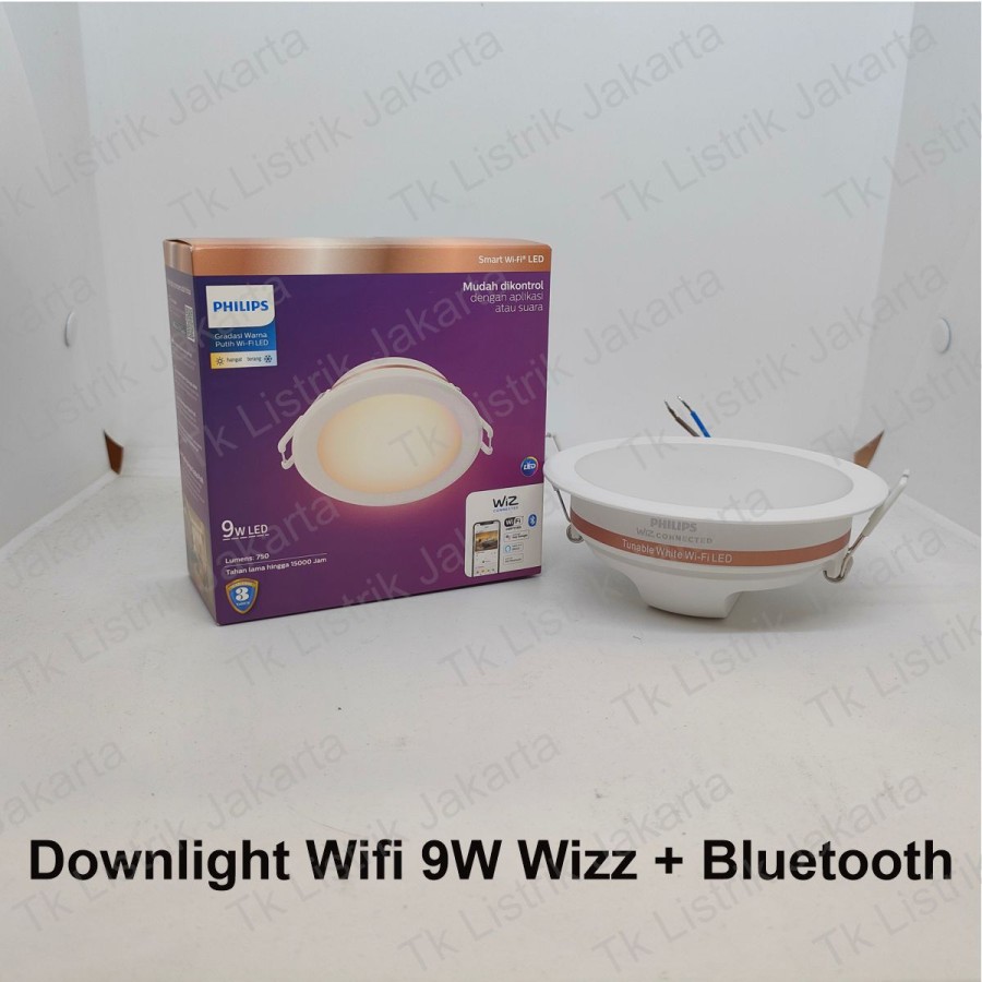 Lampu LED Downlight Plafon Philips Smart wifi 9W 4 Inch Putih Kuning