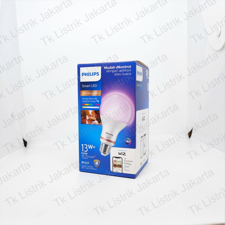 Lampu LED smart wifi Philips Smart LED 13W E27 RGB Warna warni