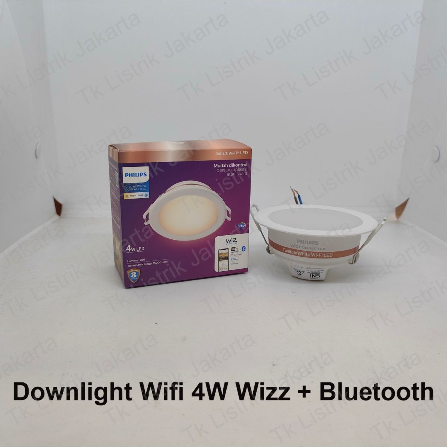 Lampu LED Downlight Plafon Philips Smart wifi 4W 3 Inch Putih Kuning