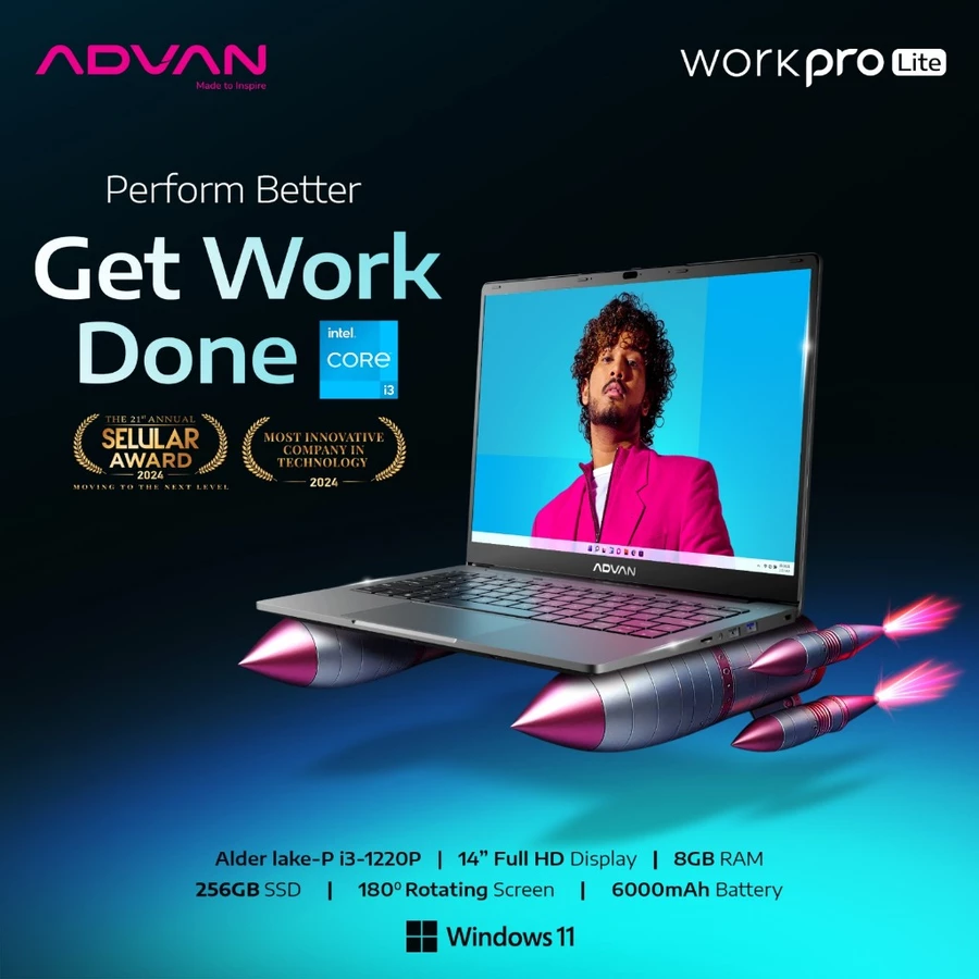 ADVAN Laptop Workpro Lite Intel Core i5-12450H / Intel Core i3 / 14”IPS FHD 8GB 256GB Windows 11