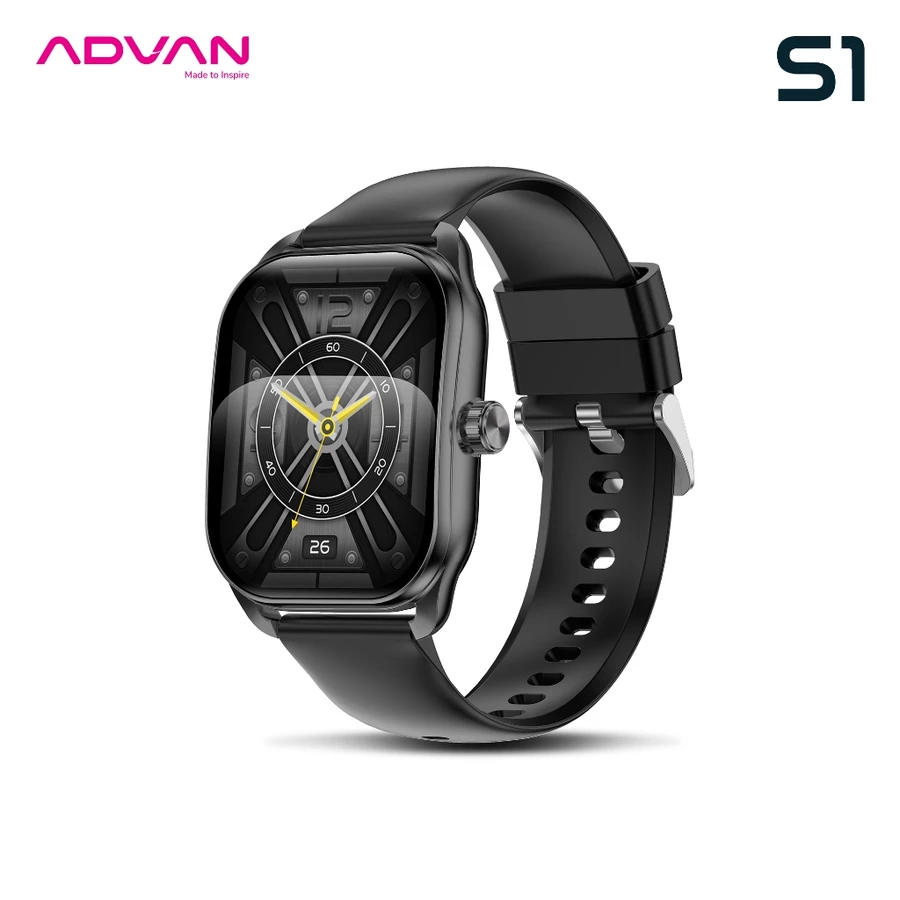 ADVAN Smartwatch S1 Ai Voice IPS 2.01” Bluetooth Calls 100+ Sports Modes Long-lasting Battery