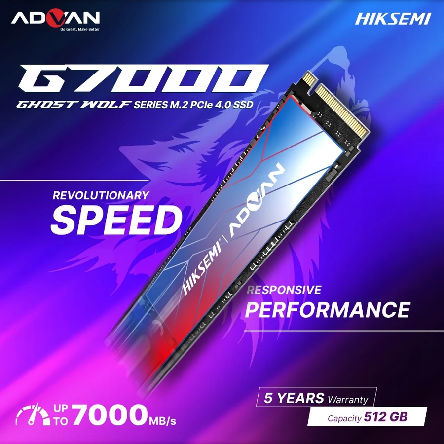 SSD ADVAN X HIKSEMI G7000 M.2 NVMe 512GB 2280 PCIe 4.0