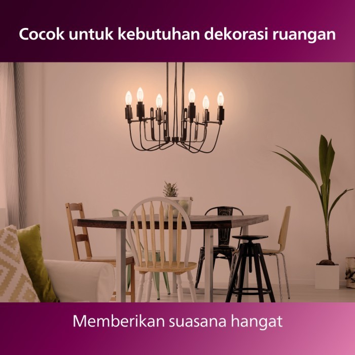 Paket Hemat 3X Lampu Philips Bohlam ESS LED Candle 6W E14 4000K Semi putih