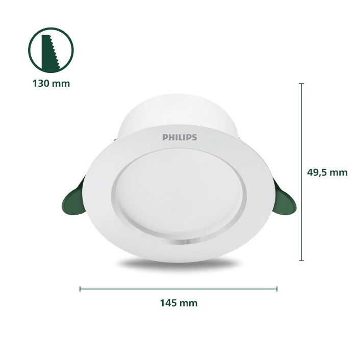 Beli 2 Philips Downlight Ultra Efficient 4.8W 65K Putih Free Hadiah