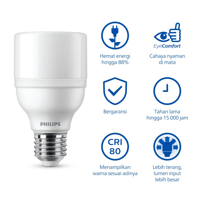 Lampu Philips Bohlam Multipack RadiantLine LEDBright 8W Putih
