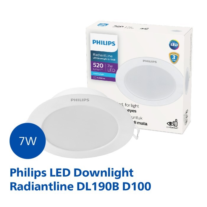 [PROMO] Lampu Philips Radiantline Downlight DL190B D100 7W 65K Putih