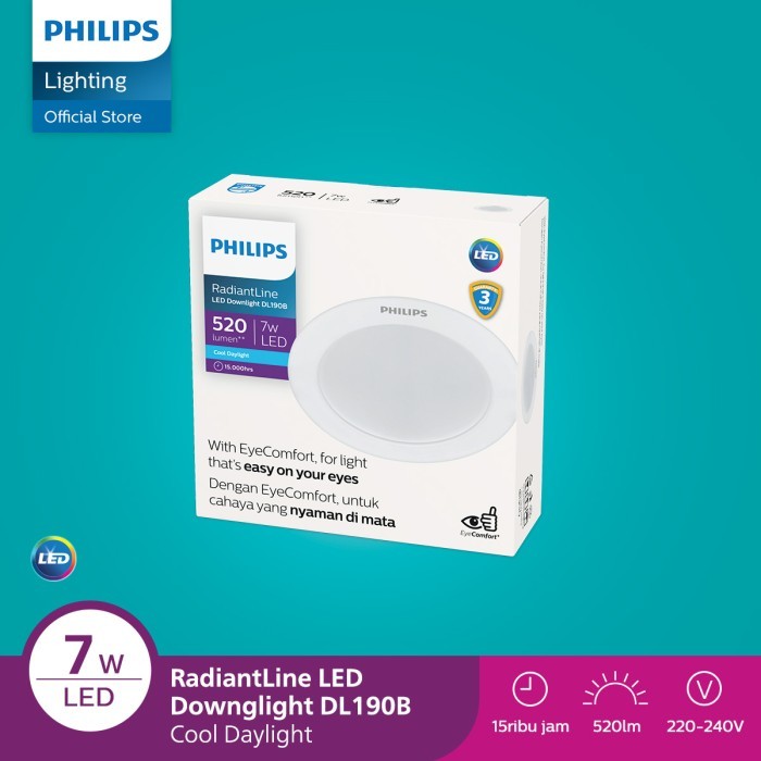 [PROMO] Lampu Philips Radiantline Downlight DL190B D100 7W 65K Putih
