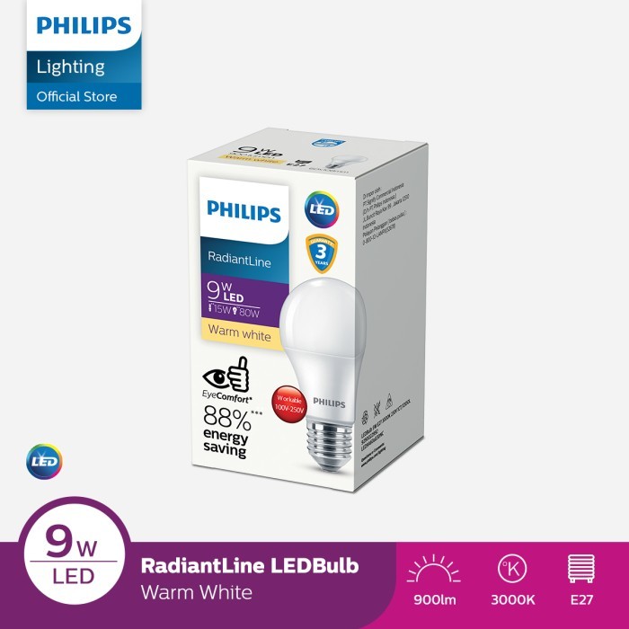 [PROMO] Beli 3 Gratis 1 Lampu Philips RadiantLine 9W Kuning