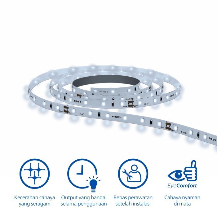 Lampu Philips Radiantline LED Strip EXT DLI320 5M 6W 6500K 24V Putih