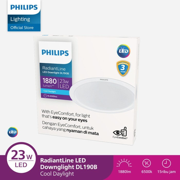 [PROMO] Beli 3 Gratis 1 Philips Downlight RadiantLine 23W Putih