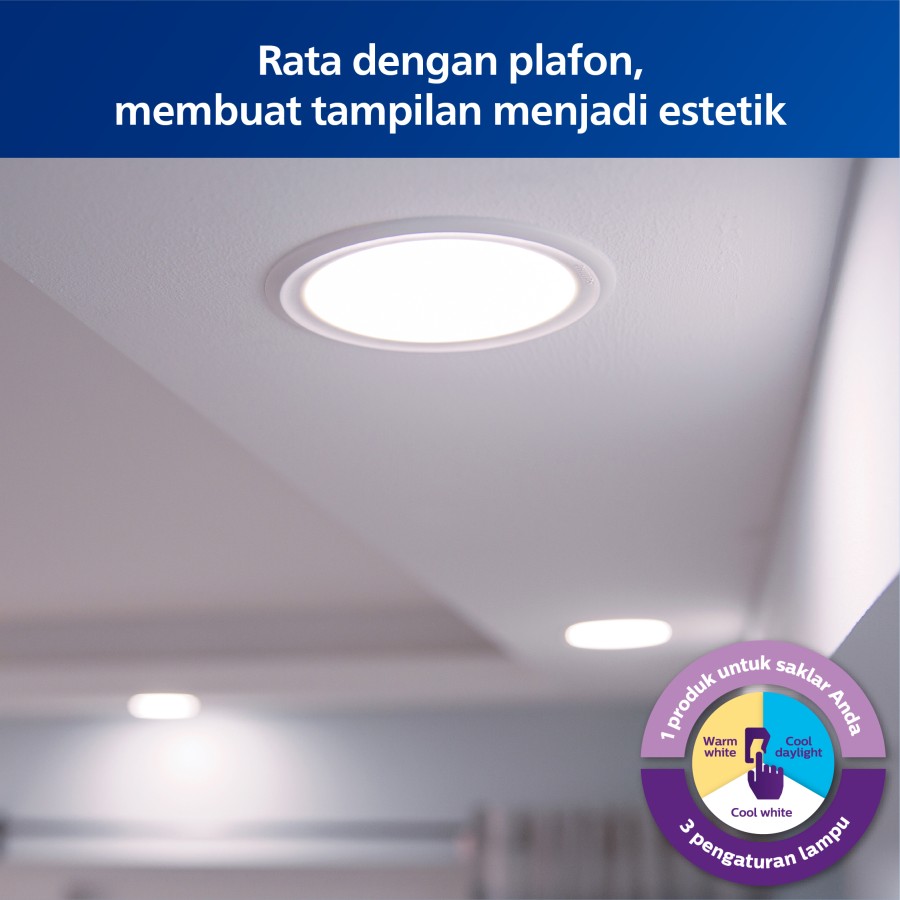 Lampu Philips RadiantLine Downlight SceneSwitch 9W D105 3 Warna