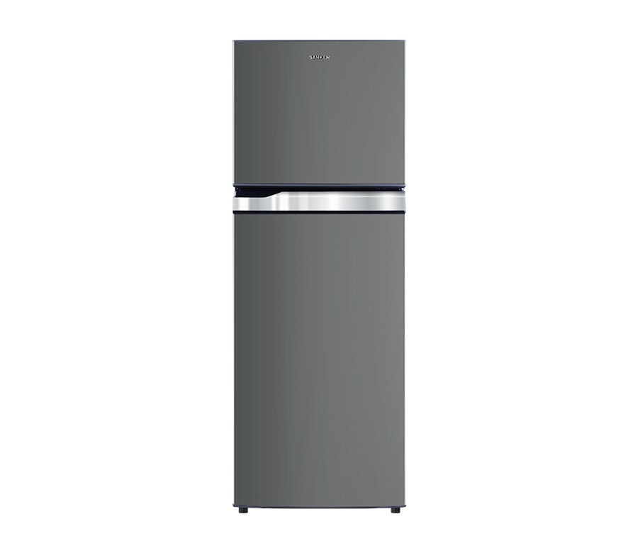 Sanken Kulkas 2 Pintu SK-380 Inverter Grey Refrigerator 