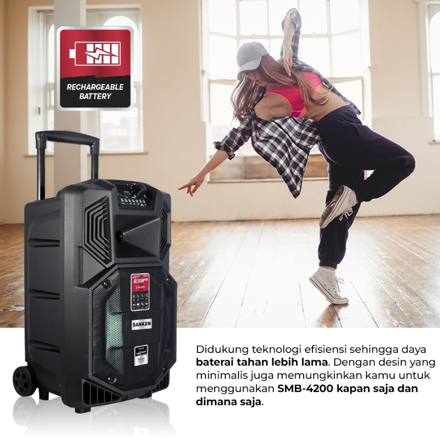 Sanken Speaker Active Portable SMB-4200 Max-Bass