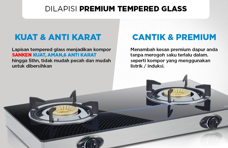 Sanken SG-363 Kompor Gas Dua Tungku