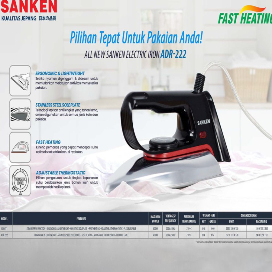 Sanken ADR-222 Setrika Listrik