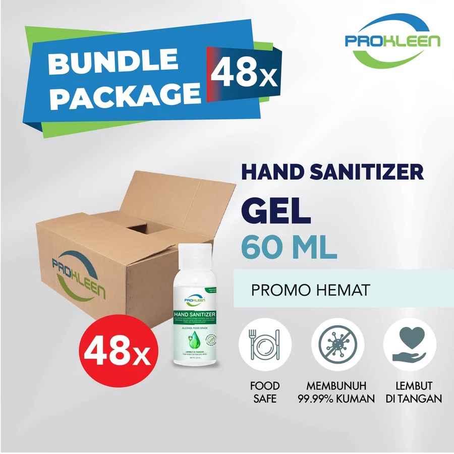 PROKLEEN [BUNDLE] Hand Sanitizer Gel 70% Food Grade 60mL - 48pcs