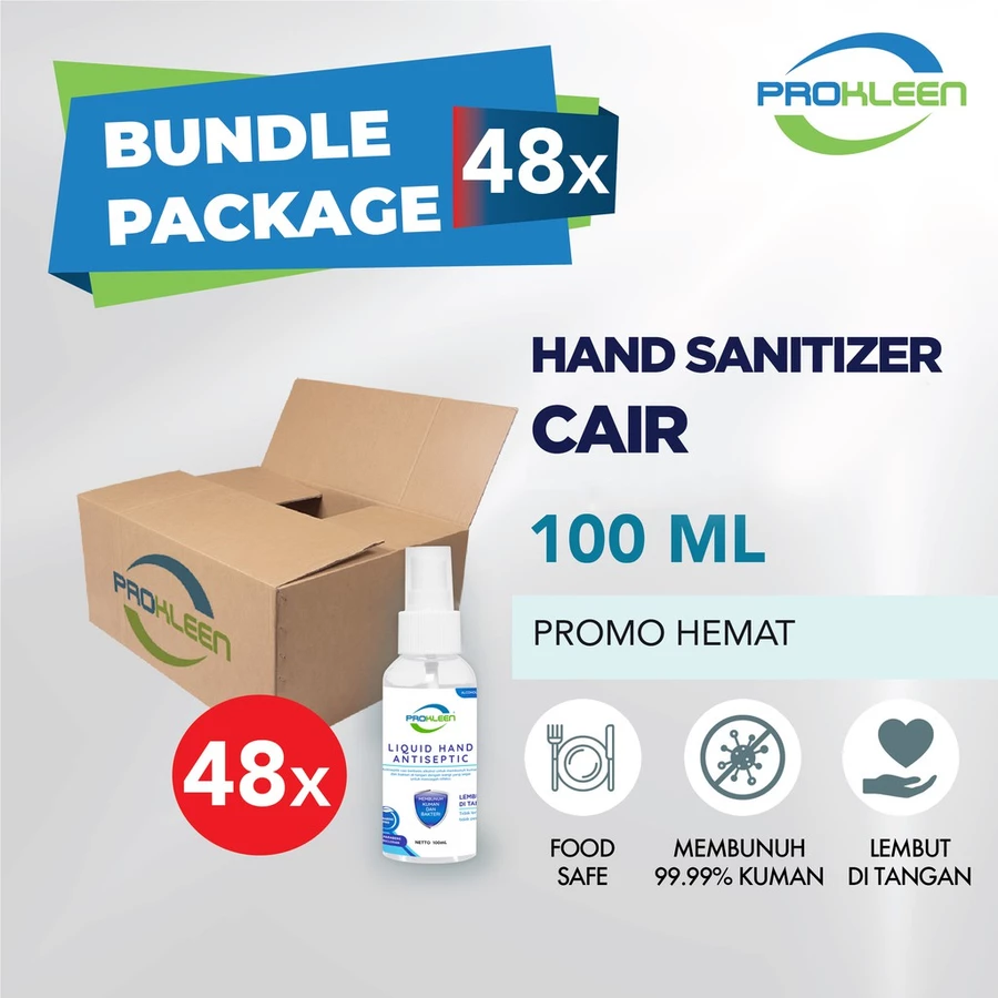 [BUNDLE] Hand Sanitizer Cair 70% Food Grade 100mL - 48pcs