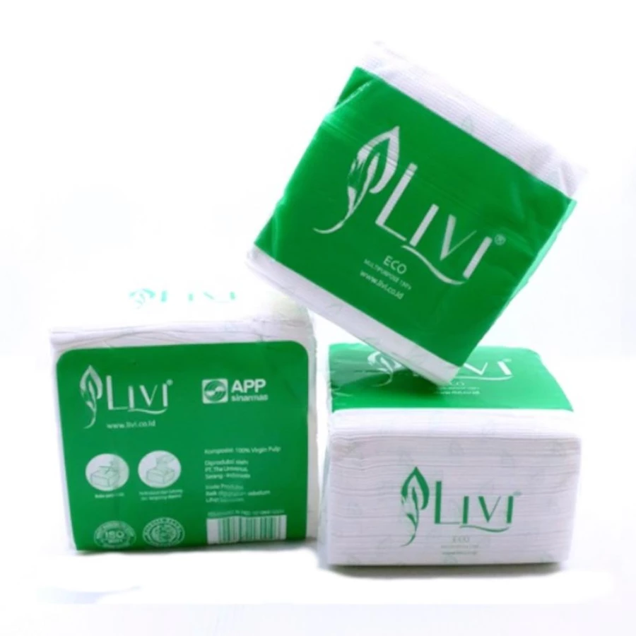LIVI Tissue Kotak Meja Eco Multipurpose isi 150 lembar (2ply)