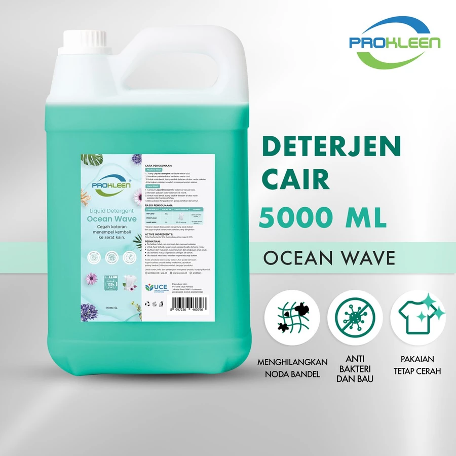 PROKLEEN Deterjen Cair Laundry Liquid Detergent 5L BERAT SESUAI