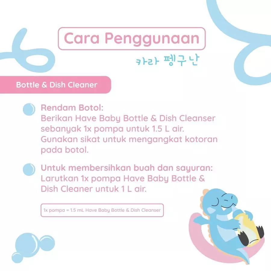 [PROMO] HAVE Baby Liquid Detergent Deterjen Cair, Bottle & Dish Cleanser Pembersih Botol, Fabric Softener Pelembut Pakaian BAYI & ANAK PREMIUM 4L