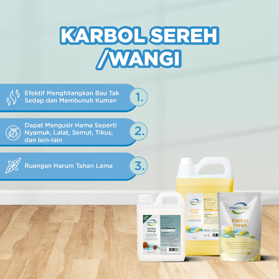[BUY 1 GET 1] Karbol Sereh PROKLEEN 800mL + FREE Karbol Cemara 800mL