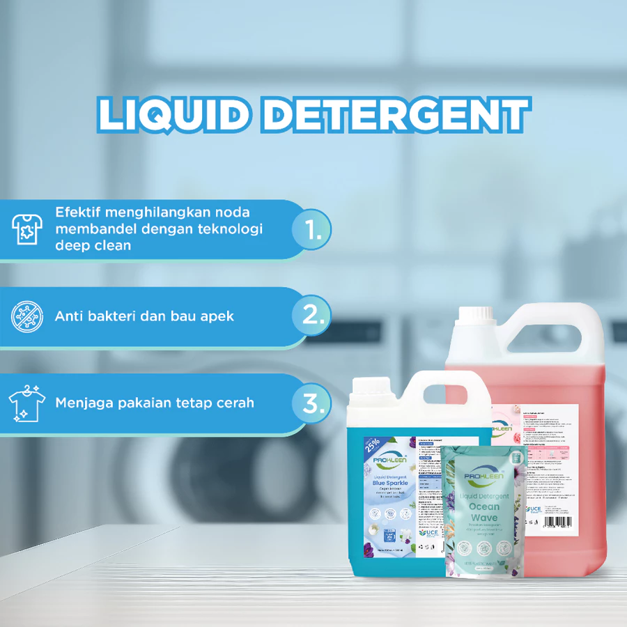 PROKLEEN Deterjen Cair Laundry Liquid Detergent 5L BERAT SESUAI