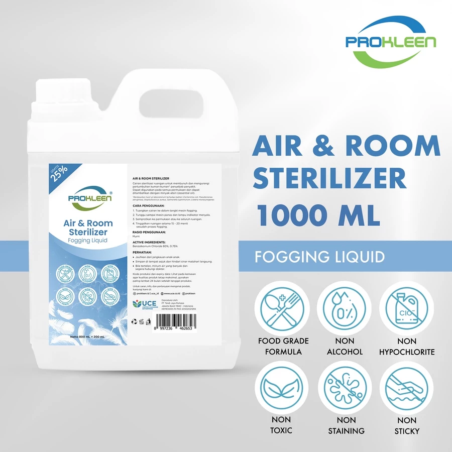 Fogging Liquid Disinfektan FOOD GRADE Disinfectant Antiseptik 1L