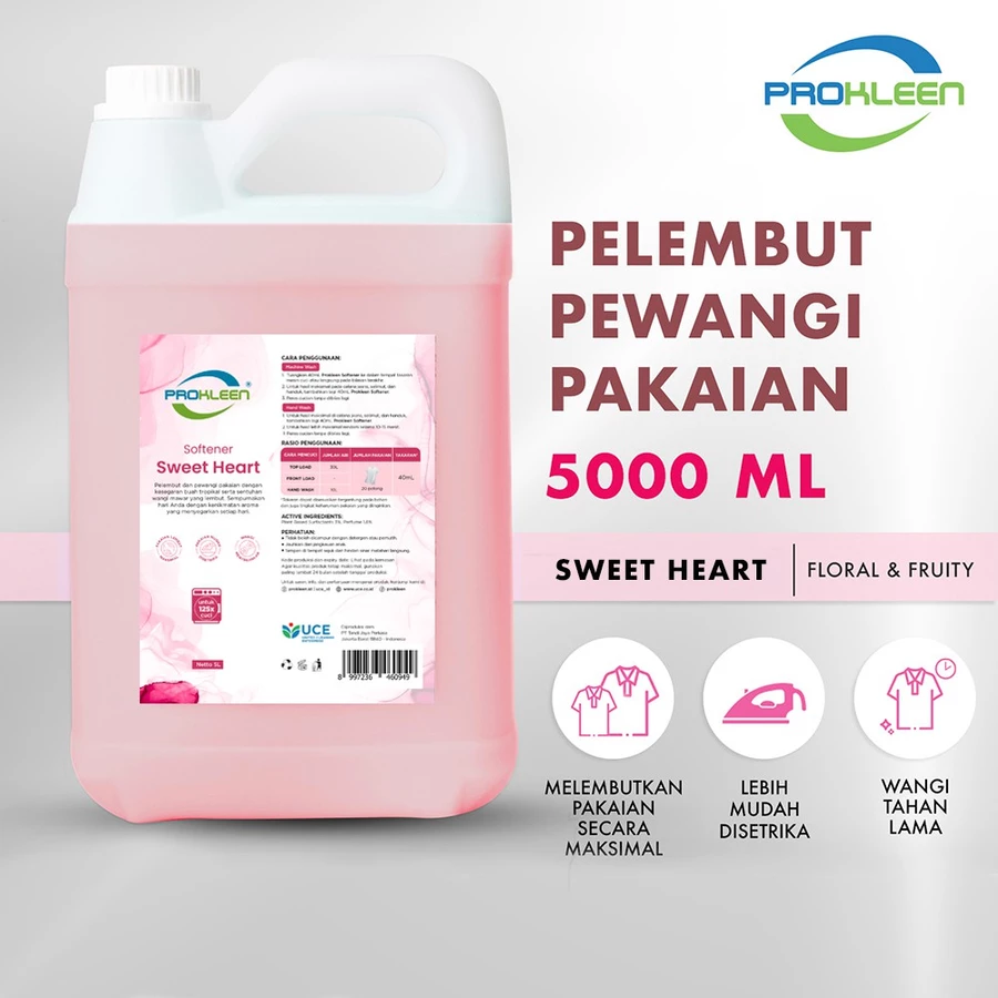 PROKLEEN Softener Pelembut dan Pewangi Pakaian 5L