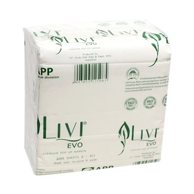 LIVI Tissue Kotak Meja Pop Up isi 200 lembar (2ply)
