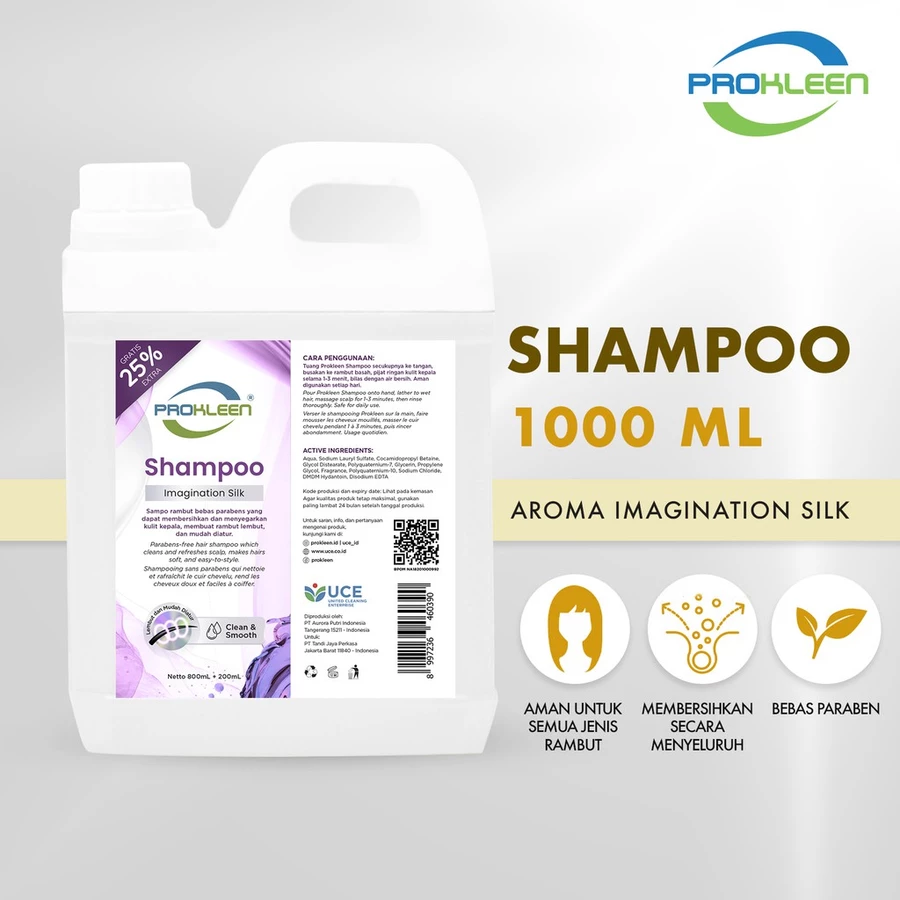 PROKLEEN Shampoo Rambut Hair Shampoo 800mL (+Bonus isi 25%)