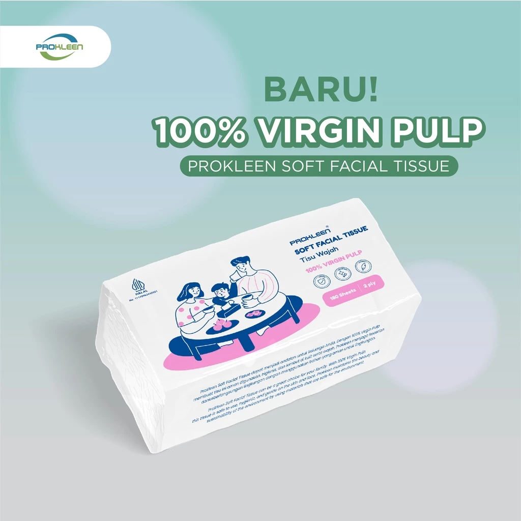 [BUNDLE] SOFT Facial Tissue PROKLEEN Tisu Wajah Tebal Lembut 180s-6pcs