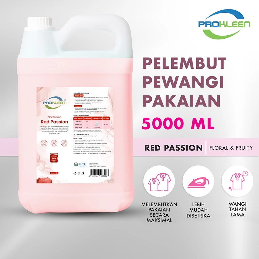 PROKLEEN Softener Pelembut dan Pewangi Pakaian 5L