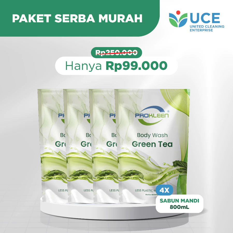 [BUNDLE] Body Wash Green Tea PROKLEEN 800mL - 4pcs