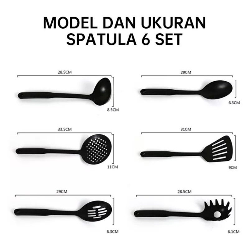 GM Bear Spatula Set isi 6psc 1073 - Utensil Spatula Sutil Set