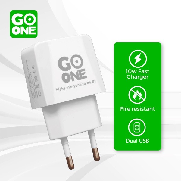 GOONE Kepala Charger Dual Port 10W Dual Port USB Safe Charger