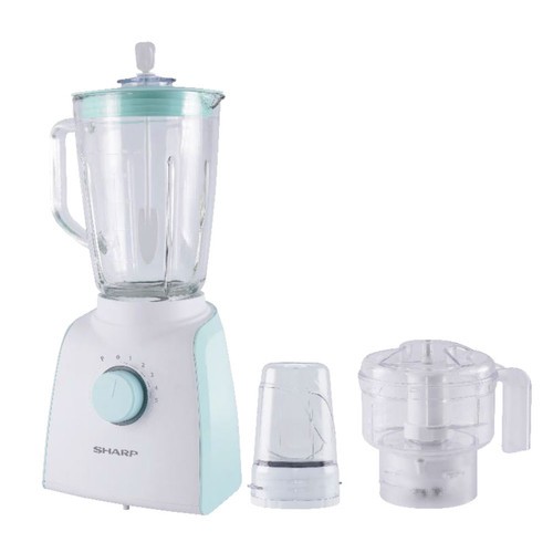 Sharp EM152GBL Blender Gelas 1.5 Liter 350 Watt Blue + Chopper