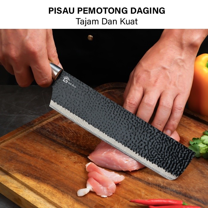 GM Bear Pisau Dapur Set (6 in 1) 1392 - Wooden Kitchen Knife Set