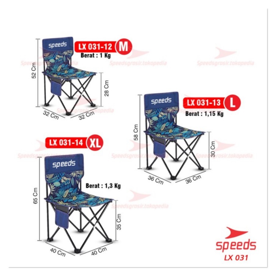 Kursi Lipat Outdoor Portable Kursi camping Bangku Gunung Speed (XL)