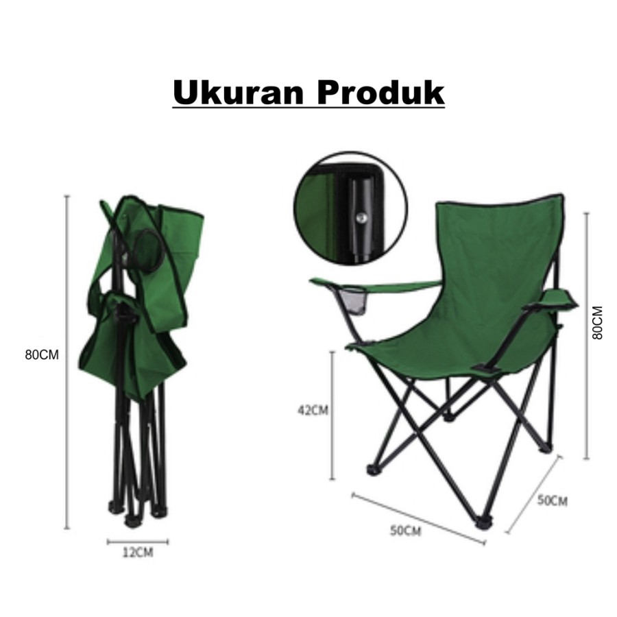 Kursi Lipat Outdoor Kursi Lipat Portable FSY-1 Kursi Camping Kursi - Biru