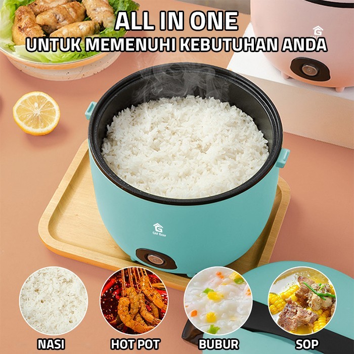 GM Bear Rice Cooker/Panci Listrik 2in1 Serbaguna P0437 - Electric Cook