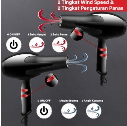 GM Bear Bundle Hemat Hair Dryer 1115 + Catokan Rambut (2 in 1) 1173