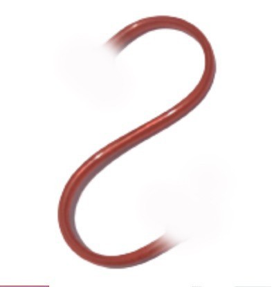 Gantungan Huruf S Besi Lapis Pelastik / Pengait Besi S (3mm)