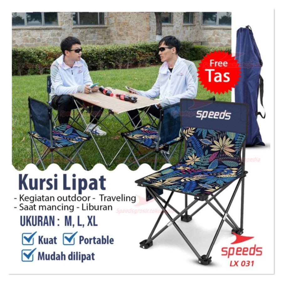 Kursi Lipat Outdoor Portable Kursi camping Bangku Gunung Speed (XL)