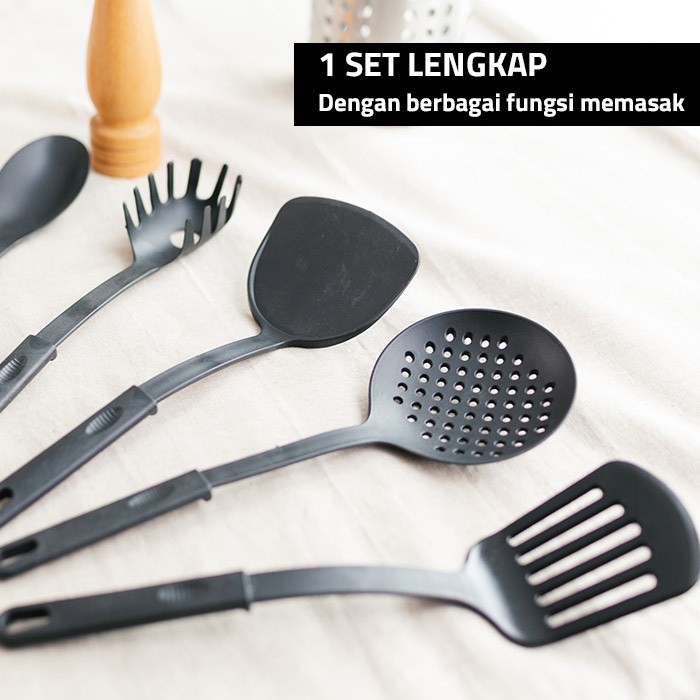 GM Bear Spatula Set isi 6psc 1073 - Utensil Spatula Sutil Set
