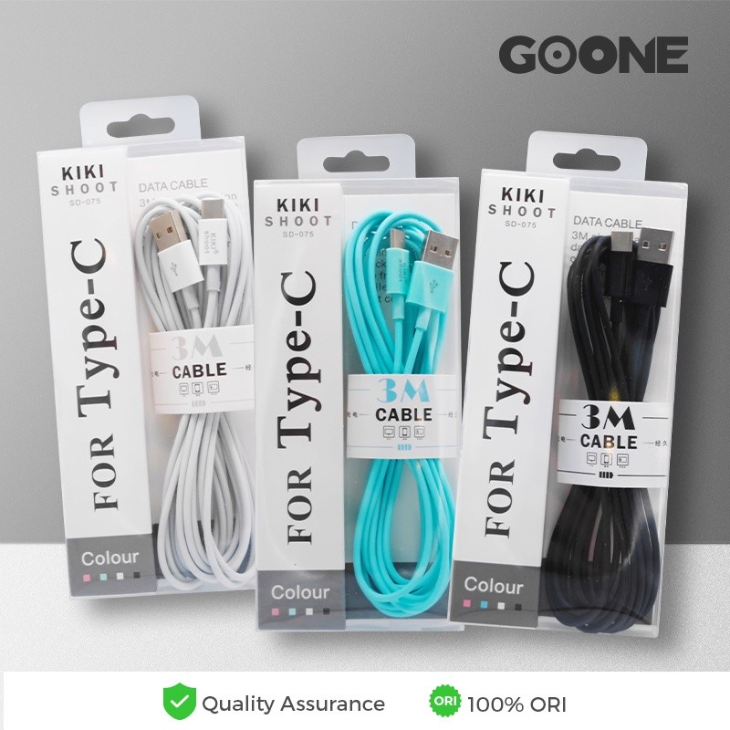 GOONE Kabel Data Charger Type C Fast Charging 5V 2A Panjang 300 cm